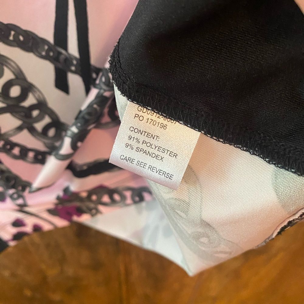 Tail Sz XL Pink & Black Animal Print Pickleball Golf Tennis Collar Polo - Picture 6 of 7